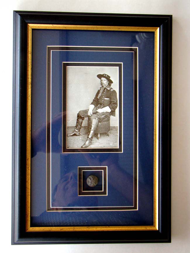 A framed photo of Maj. Gen. George Armstrong Custer taken in March 1865 — image 2